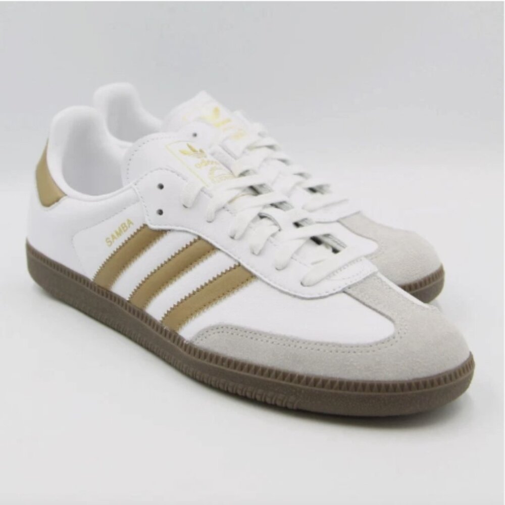 Adidas Samba OG Mens White Brown Desert Casual Shoes Sz 10
